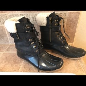 Sperry for J Crew Shearwater winter boots, 9 black